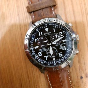 Citizen EcoDrive E820 Titanium Calendar Chronograph Men's Watch (BRYCEN)